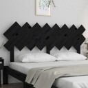 vidaXL Sengegavl svart 159,5x3x80,5 cm heltre furu
