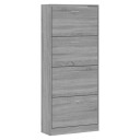 vidaXL Skoskap gr? sonoma 63x24x147 cm konstruert tre