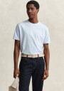GANT 2 Tone Pique Ss Tshirt   Blue   XXL