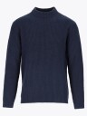 Twentyfour Mode Rib RN Sweater Blå S