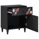  Nattbord med skuff Flerfarget 50 x 33 x 60 cm Massiv mango tre