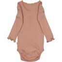 Wheat Body Rib Lace Ls Rose Dawn (74 / 9 mnd)