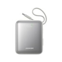 Joyroom JR-PBF27 10000mAh Powerbank med Innebygde USB-C og Lightning Kabler - Hvit