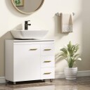 Baderomsskap 3 lags design MDF og sponplater hvit