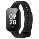 Beskyttelsesdeksel med herdet film for Xiaomi Band 8 Active og Redmi Band 2 Svart
