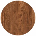  Bordplate Lys Brun Ø 40 x 2,5 cm Massivt Eiketre