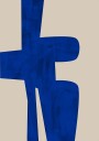 Blue Harmony Shape Poster Plakat / 40x50cm