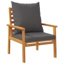  Hagesofastoler med pute 2 stk heltre akasie 366376