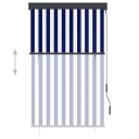 vidaXL Utendørs rullegardin 100x250 cm blå og hvit
