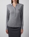 ROTATE Wool Longleeve Polo   Grey   M