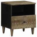  Nattbord lysegrå 40x33x46 cm heltre mango 8721158448910