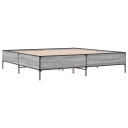  Sengeramme grå sonoma 200x200 cm konstruert tre og metall 8721102609701