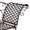 vidaXL Hagesjeselong 128 cm stål antikk brun