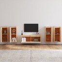 vidaXL TV-benker 5 stk heltre furu