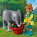 Playmobil Zoo Baby Elefant med Dyrepasser Figurer 72092