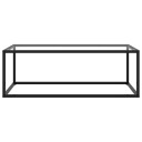 vidaXL Salongbord svart med herdet glass 100x50x35 cm