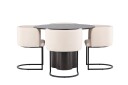 Venture Home Olivia Spisegruppe 110 cm Rund med 4 Simrishamn Stoler Beige