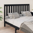 vidaXL Sengegavl svart 166x6x101 cm heltre furu