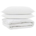 vidaXL Allsesong dyne med pute 3 stk. Hvit Mikrofiber