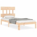 vidaXL Sengeramme med hodegavl 90x200 cm heltre