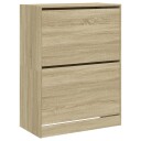  Skoskap med 2 vippeskuffer sonoma eik 80x42x108 cm 8721012385955