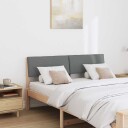  Polstret sengegavl Mørkegrå 160 cm Massiv furu