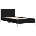  Sengeramme svart 75x190 cm konstruert tre og metall 8721102445354