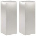 vidaXL Planteholder 2 pcs Sølv 30 x 30 x 80 cm Stål