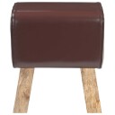 vidaXL benk 40 x 30 x 45 cm Ekte Lær Mørk brun