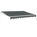 Uttrekkbar markise antrasitt 3x2,5 m stoff og aluminium