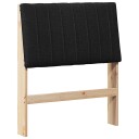  Polstret sengegavl Svart 80 cm Massiv furu