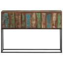 vidaXL Konsollbord 110x30x75 cm gjenvunnet heltre og jern