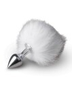 EasyToys: Bunny Tail Plug No. 1, sølv/hvit