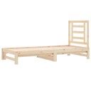 vidaXL Uttrekkbar dagseng 2x(90x200) cm heltre furu