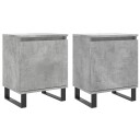 vidaXL Nattbord 2 stk betonggrå 40x30x50 cm konstruert tre
