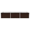 vidaXL Høybed brun 240x80x45 cm galvanisert stål