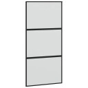 vidaXL Skyvedør med monteringssett 102,5x205 cm herdet glass&aluminium