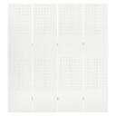 vidaXL Romdeler 4 paneler hvit 160x180 cm stål