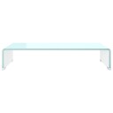 vidaXL TV-benk glass hvit 60x25x11 cm