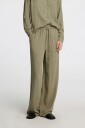Selected Women - Bukser slfViva-Gulia HW Long Linen Pant - Grønn