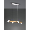 Marley Taklampe 80 cm 4L 4 x GU10 Hvit/Tre