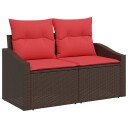 vidaXL Hagemøbelsofa Brun 123 x 62 x 69cm polyrotting