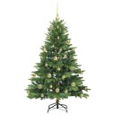  Kunstig juletre med 150 LED med stativ grønn 150 cm PE og PVC