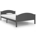 vidaXL Sengeramme mørkegrå heltre furu 120x200 cm