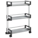 vidaXL Oppbevaringsvogn 59x20x75 cm aluminium