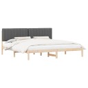  Sengeramme med Polstret Hodegjerde Mørkegrå 200 x 200 cm