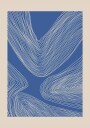 Blue Line Art Pattern Plakat Plakat / 40x50cm