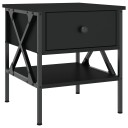 vidaXL Nattbord svart 40x42x45 cm konstruert tre