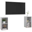 vidaXL TV-benker 2 stk betonggrå 72x35x36,5 cm sponplate 8720286592052