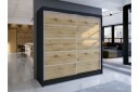 Canderbury Garderobeskap 180x215 cm - Svart/Brun